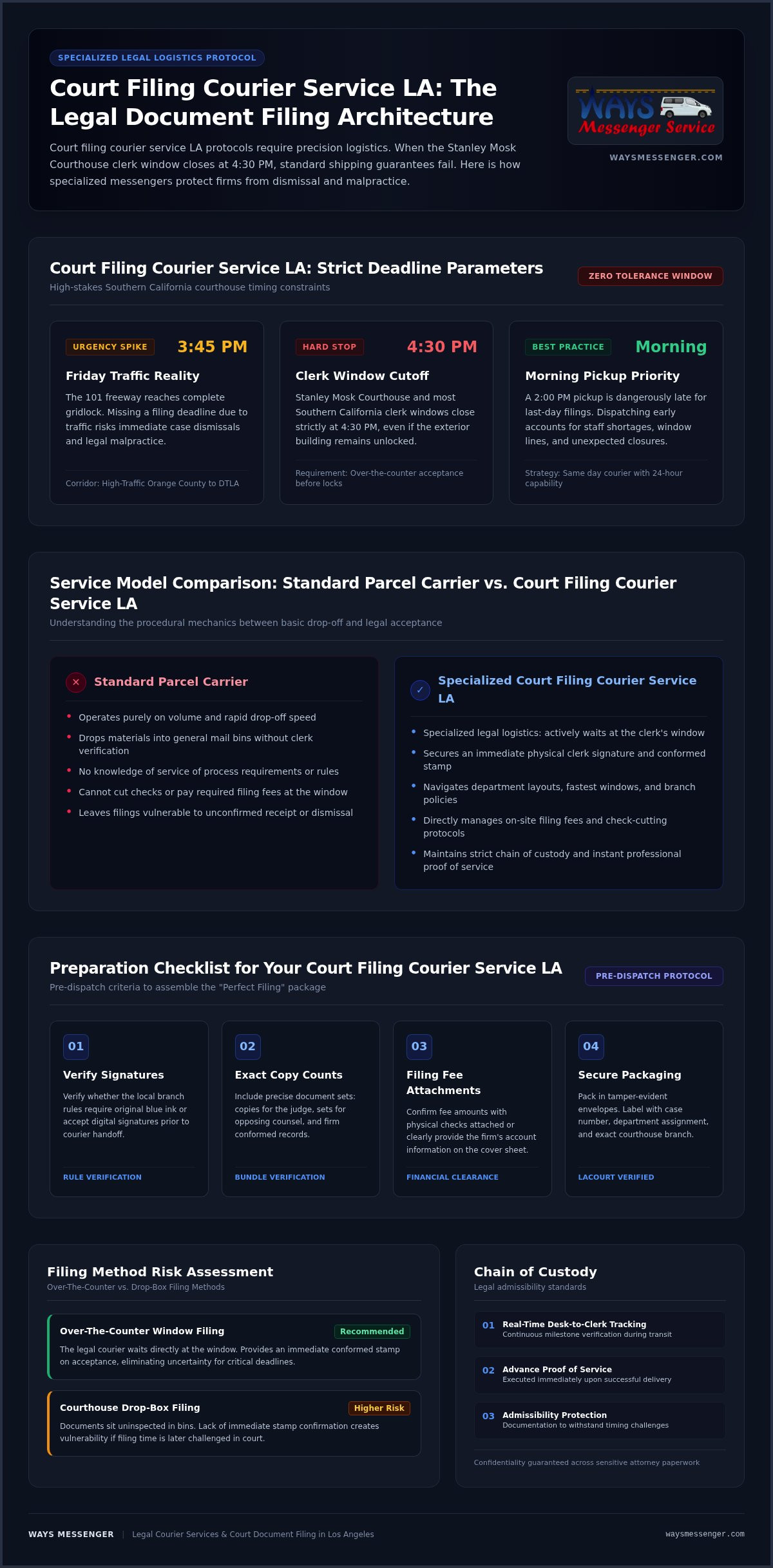 Court Filing Courier Service LA: Meeting Strict LA Deadlines