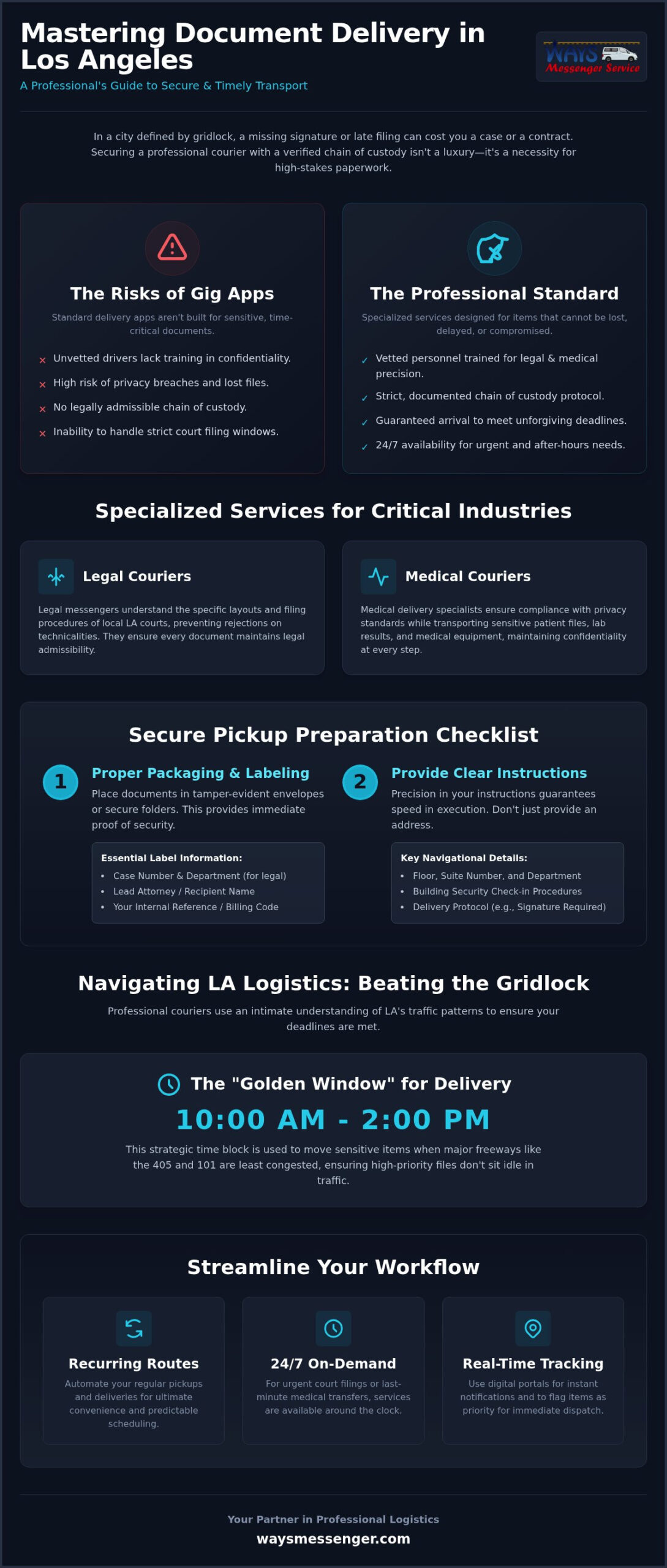 Same Day Document Pickup and Delivery Service in LA