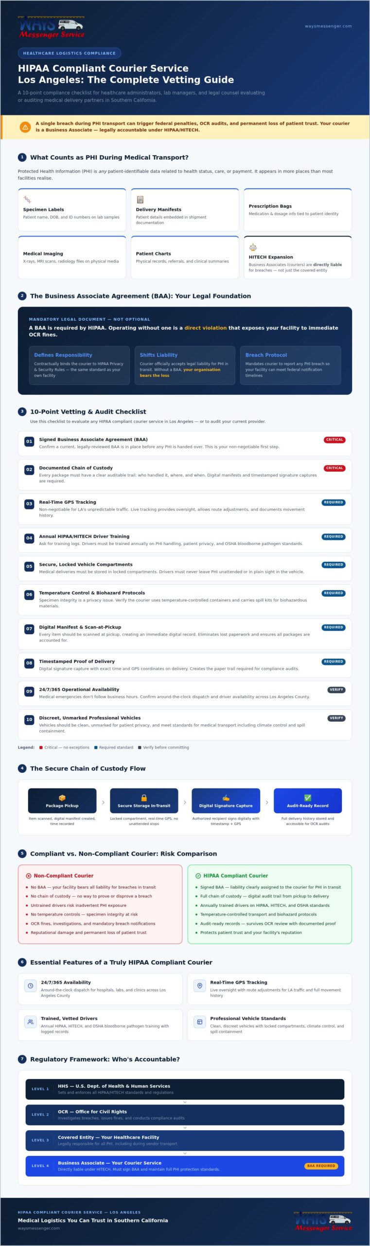 HIPAA compliant courier service Los Angeles: A Secure Medical Delivery Checklist