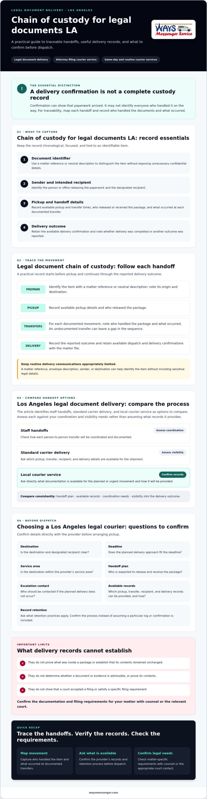 Chain of custody for legal documents LA: A Practical Guide